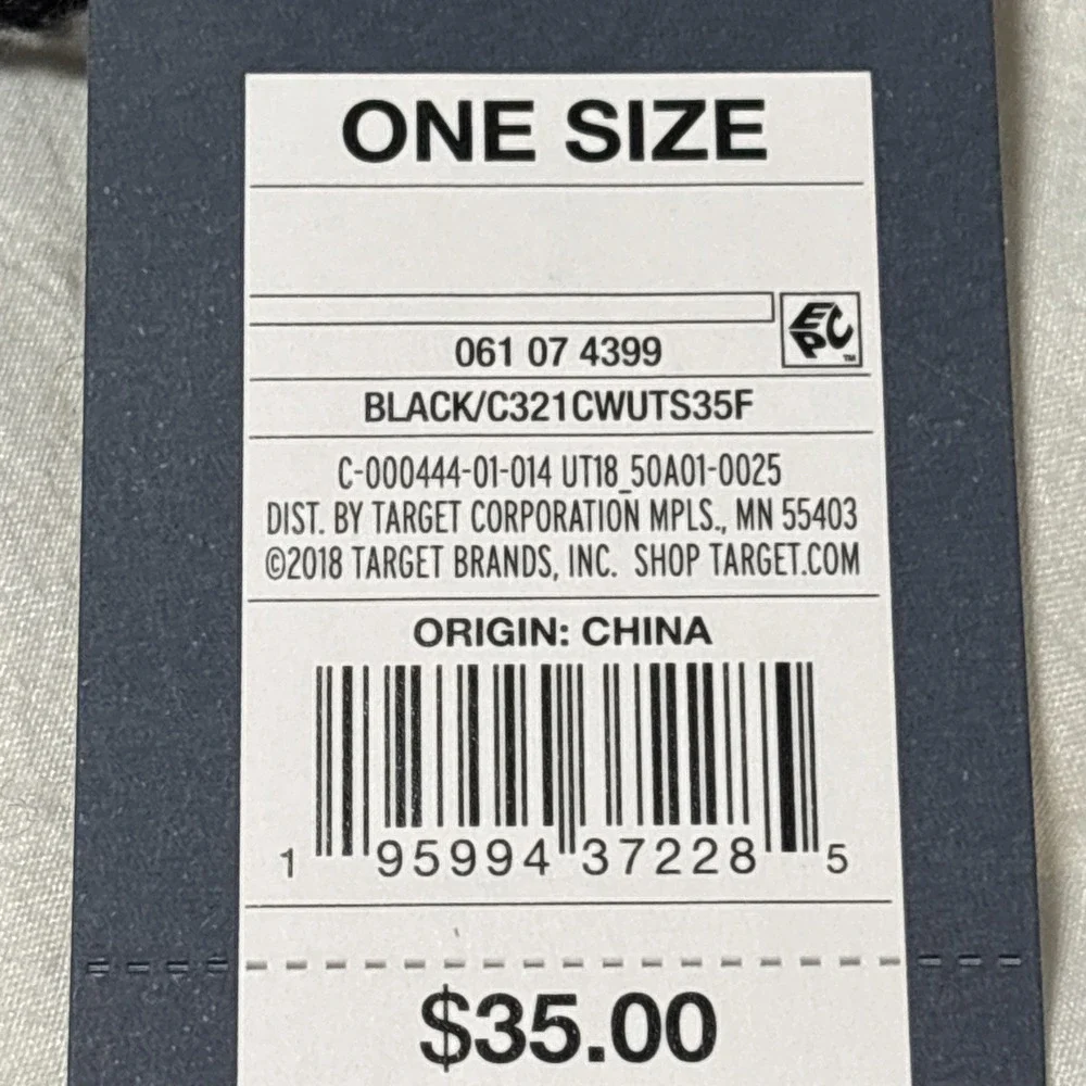 Wrap/Scarf 20%cashmere 80%wool Universal Threads OSFM  black/gray New